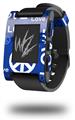 Love and Peace Blue - Decal Style Skin fits original Pebble Smart Watch (WATCH SOLD SEPARATELY)