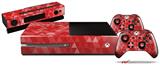 Triangle Mosaic Red - Holiday Bundle Decal Style Skin fits XBOX One Console Original, Kinect and 2 Controllers (XBOX SYSTEM NOT INCLUDED)