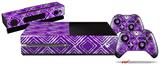 Wavey Purple - Holiday Bundle Decal Style Skin fits XBOX One Console Original, Kinect and 2 Controllers (XBOX SYSTEM NOT INCLUDED)