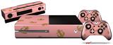 Anchors Away Pink - Holiday Bundle Decal Style Skin fits XBOX One Console Original, Kinect and 2 Controllers (XBOX SYSTEM NOT INCLUDED)