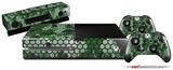 HEX Mesh Camo 01 Green - Holiday Bundle Decal Style Skin fits XBOX One Console Original, Kinect and 2 Controllers (XBOX SYSTEM NOT INCLUDED)