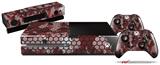 HEX Mesh Camo 01 Red - Holiday Bundle Decal Style Skin fits XBOX One Console Original, Kinect and 2 Controllers (XBOX SYSTEM NOT INCLUDED)