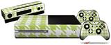 Houndstooth Sage Green - Holiday Bundle Decal Style Skin fits XBOX One Console Original, Kinect and 2 Controllers (XBOX SYSTEM NOT INCLUDED)