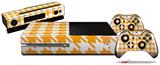 Houndstooth Orange - Holiday Bundle Decal Style Skin fits XBOX One Console Original, Kinect and 2 Controllers (XBOX SYSTEM NOT INCLUDED)