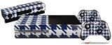 Houndstooth Navy Blue - Holiday Bundle Decal Style Skin fits XBOX One Console Original, Kinect and 2 Controllers (XBOX SYSTEM NOT INCLUDED)