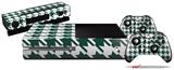 Houndstooth Hunter Green - Holiday Bundle Decal Style Skin fits XBOX One Console Original, Kinect and 2 Controllers (XBOX SYSTEM NOT INCLUDED)
