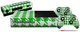 Houndstooth Green - Holiday Bundle Decal Style Skin fits XBOX One Console Original, Kinect and 2 Controllers (XBOX SYSTEM NOT INCLUDED)