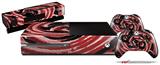 Alecias Swirl 02 Red - Holiday Bundle Decal Style Skin fits XBOX One Console Original, Kinect and 2 Controllers (XBOX SYSTEM NOT INCLUDED)