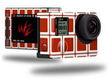 Squared Red Dark - Decal Style Skin fits GoPro Hero 4 Silver Camera (GOPRO SOLD SEPARATELY)