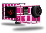 Squared Fushia Hot Pink - Decal Style Skin fits GoPro Hero 4 Silver Camera (GOPRO SOLD SEPARATELY)