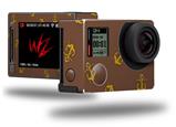 Anchors Away Chocolate Brown - Decal Style Skin fits GoPro Hero 4 Silver Camera (GOPRO SOLD SEPARATELY)