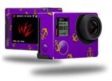 Anchors Away Purple - Decal Style Skin fits GoPro Hero 4 Silver Camera (GOPRO SOLD SEPARATELY)
