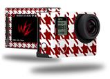 Houndstooth Red Dark - Decal Style Skin fits GoPro Hero 4 Silver Camera (GOPRO SOLD SEPARATELY)