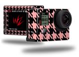 Houndstooth Pink on Black - Decal Style Skin fits GoPro Hero 4 Silver Camera (GOPRO SOLD SEPARATELY)