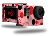 Lots of Dots Red on Pink - Decal Style Skin fits GoPro Hero 4 Silver Camera (GOPRO SOLD SEPARATELY)