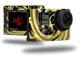 Alecias Swirl 02 Yellow - Decal Style Skin fits GoPro Hero 4 Silver Camera (GOPRO SOLD SEPARATELY)