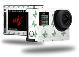 Pastel Butterflies Green on White - Decal Style Skin fits GoPro Hero 4 Silver Camera (GOPRO SOLD SEPARATELY)