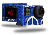 Love and Peace Blue - Decal Style Skin fits GoPro Hero 4 Silver Camera (GOPRO SOLD SEPARATELY)