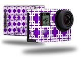 Boxed Purple - Decal Style Skin fits GoPro Hero 4 Black Camera (GOPRO SOLD SEPARATELY)
