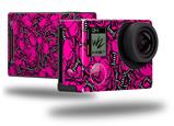 Scattered Skulls Hot Pink - Decal Style Skin fits GoPro Hero 4 Black Camera (GOPRO SOLD SEPARATELY)