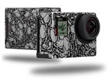 Scattered Skulls Gray - Decal Style Skin fits GoPro Hero 4 Black Camera (GOPRO SOLD SEPARATELY)