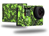 Scattered Skulls Neon Green - Decal Style Skin fits GoPro Hero 4 Black Camera (GOPRO SOLD SEPARATELY)