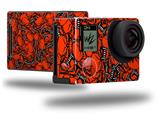 Scattered Skulls Red - Decal Style Skin fits GoPro Hero 4 Black Camera (GOPRO SOLD SEPARATELY)