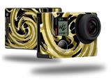 Alecias Swirl 02 Yellow - Decal Style Skin fits GoPro Hero 4 Black Camera (GOPRO SOLD SEPARATELY)