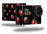 Strawberries on Black - Decal Style Skin fits GoPro Hero 4 Black Camera (GOPRO SOLD SEPARATELY)