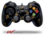 Anchors Away Black - Decal Style Skin fits Logitech F310 Gamepad Controller (CONTROLLER NOT INCLUDED)