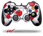 Lots of Dots Red on White - Decal Style Skin fits Logitech F310 Gamepad Controller (CONTROLLER NOT INCLUDED)