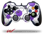 Lots of Dots Purple on White - Decal Style Skin fits Logitech F310 Gamepad Controller (CONTROLLER NOT INCLUDED)