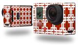 Boxed Red Dark - Decal Style Skin fits GoPro Hero 3+ Camera (GOPRO NOT INCLUDED)