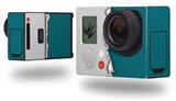 Ripped Colors Gray Seafoam Green - Decal Style Skin fits GoPro Hero 3+ Camera (GOPRO NOT INCLUDED)