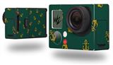 Anchors Away Hunter Green - Decal Style Skin fits GoPro Hero 3+ Camera (GOPRO NOT INCLUDED)