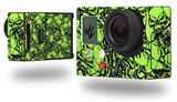 Scattered Skulls Neon Green - Decal Style Skin fits GoPro Hero 3+ Camera (GOPRO NOT INCLUDED)