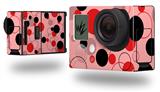 Lots of Dots Red on Pink - Decal Style Skin fits GoPro Hero 3+ Camera (GOPRO NOT INCLUDED)