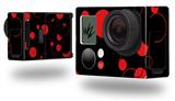 Lots of Dots Red on Black - Decal Style Skin fits GoPro Hero 3+ Camera (GOPRO NOT INCLUDED)