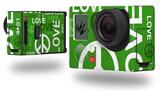 Love and Peace Green - Decal Style Skin fits GoPro Hero 3+ Camera (GOPRO NOT INCLUDED)