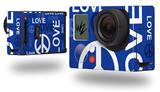 Love and Peace Blue - Decal Style Skin fits GoPro Hero 3+ Camera (GOPRO NOT INCLUDED)
