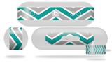 Decal Style Wrap Skin works with Beats Pill Plus Speaker Zig Zag Teal and Gray Skin Only (BEATS PILL NOT INCLUDED)