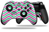 Zig Zag Teal Green and Pink - Decal Style Skin fits Microsoft XBOX One ELITE Wireless Controller (CONTROLLER NOT INCLUDED)