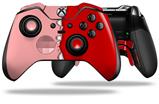 Ripped Colors Pink Red - Decal Style Skin fits Microsoft XBOX One ELITE Wireless Controller (CONTROLLER NOT INCLUDED)
