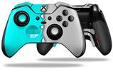 Ripped Colors Neon Teal Gray - Decal Style Skin fits Microsoft XBOX One ELITE Wireless Controller (CONTROLLER NOT INCLUDED)