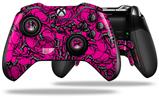 Scattered Skulls Hot Pink - Decal Style Skin fits Microsoft XBOX One ELITE Wireless Controller (CONTROLLER NOT INCLUDED)