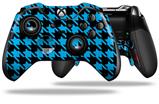 Houndstooth Blue Neon on Black - Decal Style Skin fits Microsoft XBOX One ELITE Wireless Controller (CONTROLLER NOT INCLUDED)