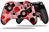Lots of Dots Red on Pink - Decal Style Skin fits Microsoft XBOX One ELITE Wireless Controller (CONTROLLER NOT INCLUDED)