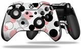 Lots of Dots Pink on White - Decal Style Skin fits Microsoft XBOX One ELITE Wireless Controller (CONTROLLER NOT INCLUDED)