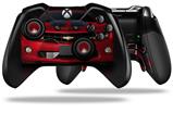 2010 Chevy Camaro Jeweled Red - Black Stripes on Black - Decal Style Skin fits Microsoft XBOX One ELITE Wireless Controller (CONTROLLER NOT INCLUDED)