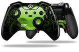 Glass Heart Grunge Green - Decal Style Skin fits Microsoft XBOX One ELITE Wireless Controller (CONTROLLER NOT INCLUDED)